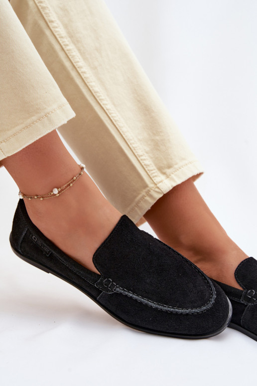 mocassini da donnaAbilitatoturalnego dalla pelle scamosciatau Big Star TT274209 colore nero