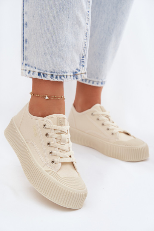 Scarpe per il tempo libero con una piattaforma Big Star TT274271 beige