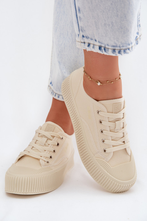 Scarpe per il tempo libero con una piattaforma Big Star TT274271 beige