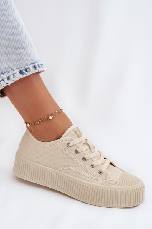 Scarpe per il tempo libero con una piattaforma Big Star TT274271 beige