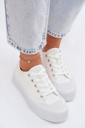 Scarpe per il tempo libero con una piattaforma Big Star TT274269 Colore bianco