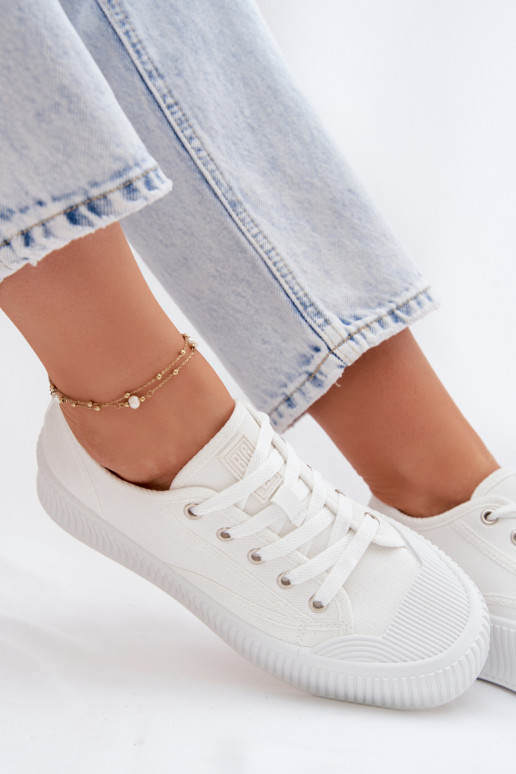 Scarpe per il tempo libero con una piattaforma Big Star TT274269 Colore bianco