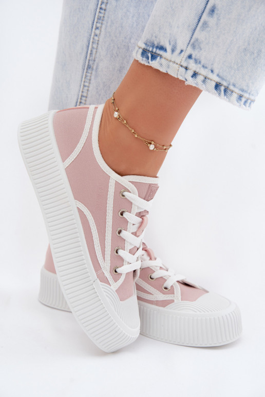 Scarpe per il tempo libero con una piattaforma Big Star TT274270 colore rosa