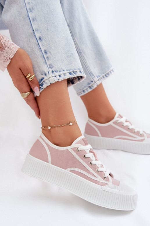 Scarpe per il tempo libero con una piattaforma Big Star TT274270 colore rosa