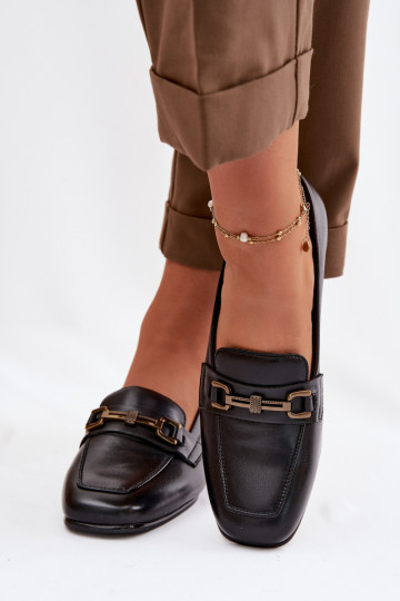 Pelle scarpe Femminile Klocke con ornamenti Vinceza 39978 colore nero