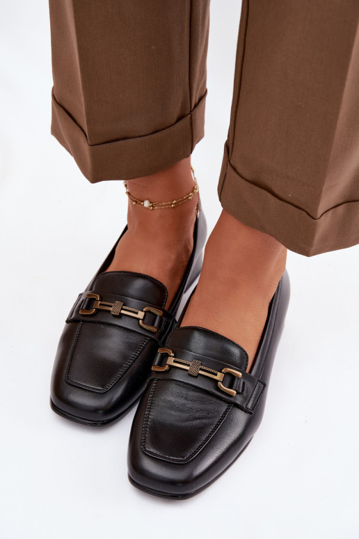 Pelle scarpe Femminile Klocke con ornamenti Vinceza 39978 colore nero