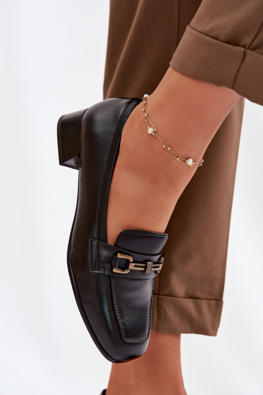 Pelle scarpe Femminile Klocke con ornamenti Vinceza 39978 colore nero