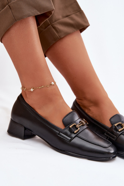 Pelle scarpe Femminile Klocke con ornamenti Vinceza 39978 colore nero