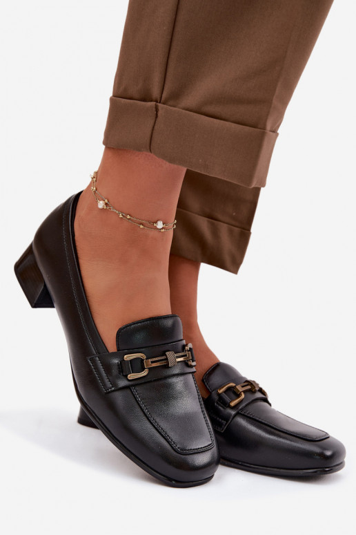 Pelle scarpe Femminile Klocke con ornamenti Vinceza 39978 colore nero