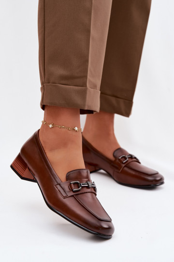 Pelle scarpe Femminile Klocke con ornamenti Vinceza 39978 colore marrone 2