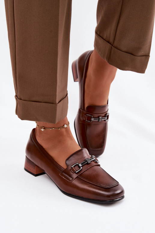 Pelle scarpe Femminile Klocke con ornamenti Vinceza 39978 colore marrone