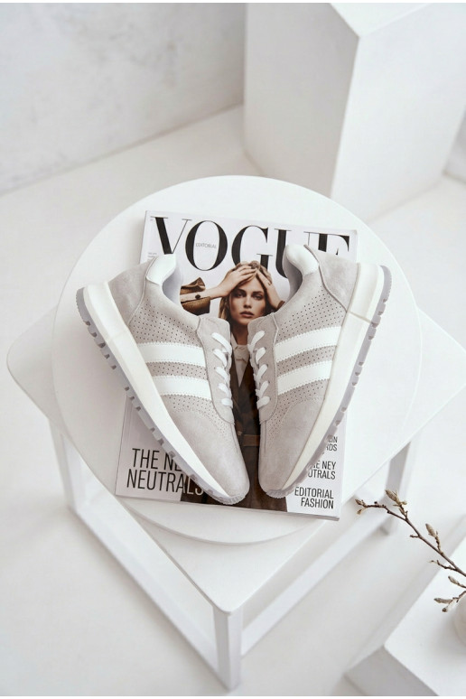 Scarpe modello sneakers FemminileAbilitatoturalnego dalla pelle scamosciatau colore grigio Deverceline