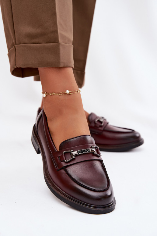 Pelle mocassini da donna Vinceza 39983 Borgogna