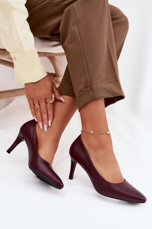 scarpe col tacco alto Eko Pelle Sergio Leone 1336 Borgogna