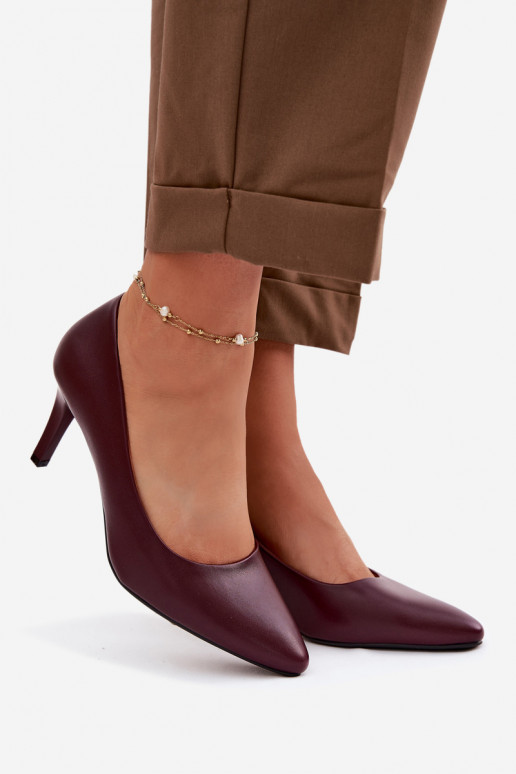 scarpe col tacco alto Eko Pelle Sergio Leone 1336 Borgogna