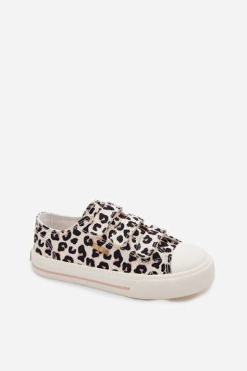 scarpe casual Infantile con chiusure adesive Big Star TT374171 con motivi di pelliccia di leopardo