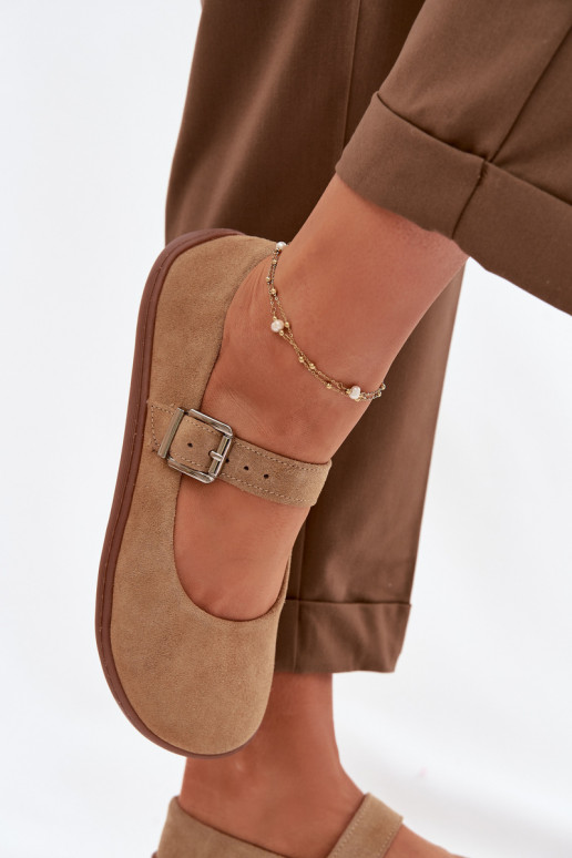 Ballerine BarefootAbilitatoturalnego dalla pelle scamosciatau Zazoo 316 beige