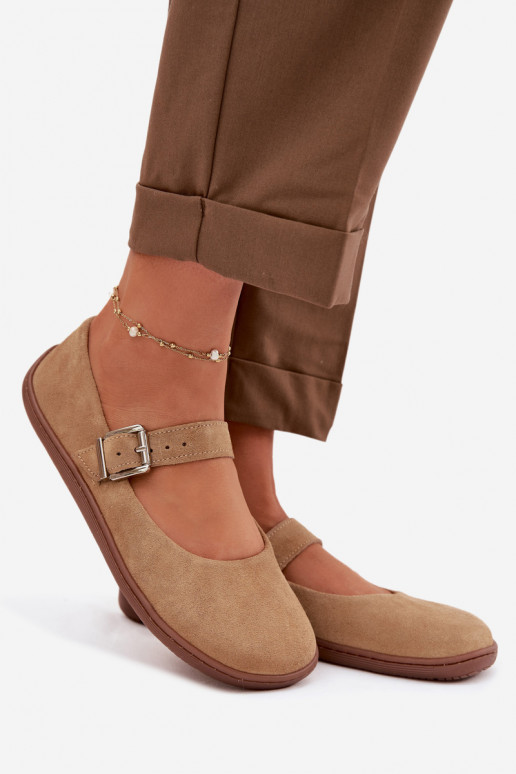 Ballerine BarefootAbilitatoturalnego dalla pelle scamosciatau Zazoo 316 beige