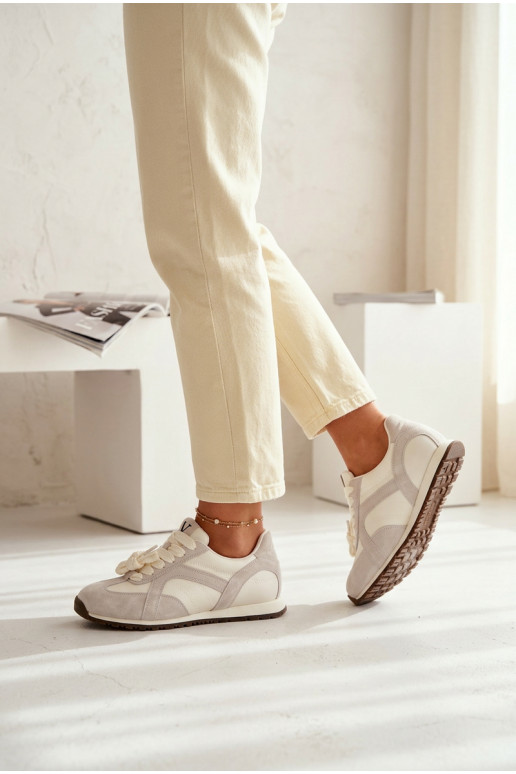 dalla pelle scamosciata Scarpe modello sneakers Femminile Vinceza 86427 colore grigio