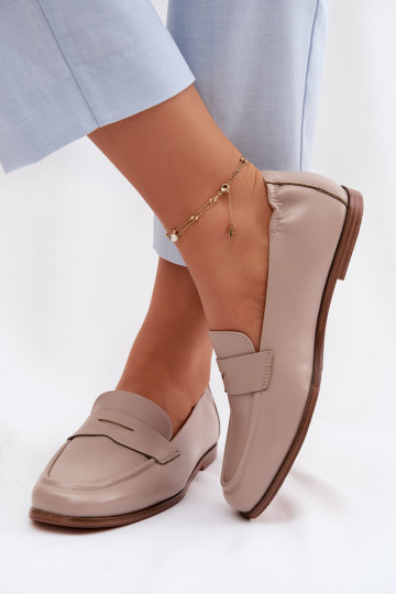 MocassiniAbilitatoturalnej Skóry Vinceza 18121 beige