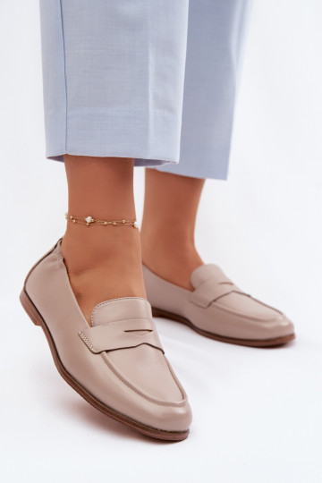 MocassiniAbilitatoturalnej Skóry Vinceza 18121 beige 2