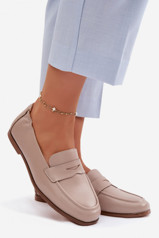 MocassiniAbilitatoturalnej Skóry Vinceza 18121 beige