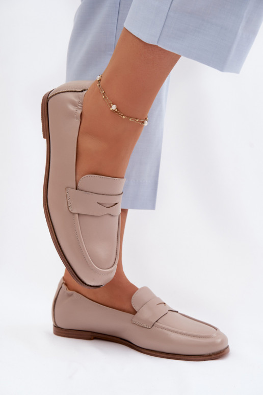 MocassiniAbilitatoturalnej Skóry Vinceza 18121 beige