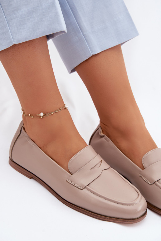 MocassiniAbilitatoturalnej Skóry Vinceza 18121 beige