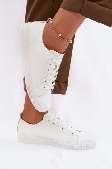 Scarpe casual in pelle Vinceza 79536 color bianco