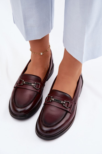 Pelle mocassini da donna Vinceza 39983 colore marrone