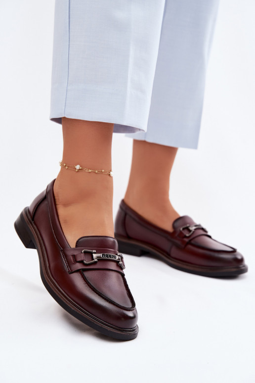 Pelle mocassini da donna Vinceza 39983 colore marrone