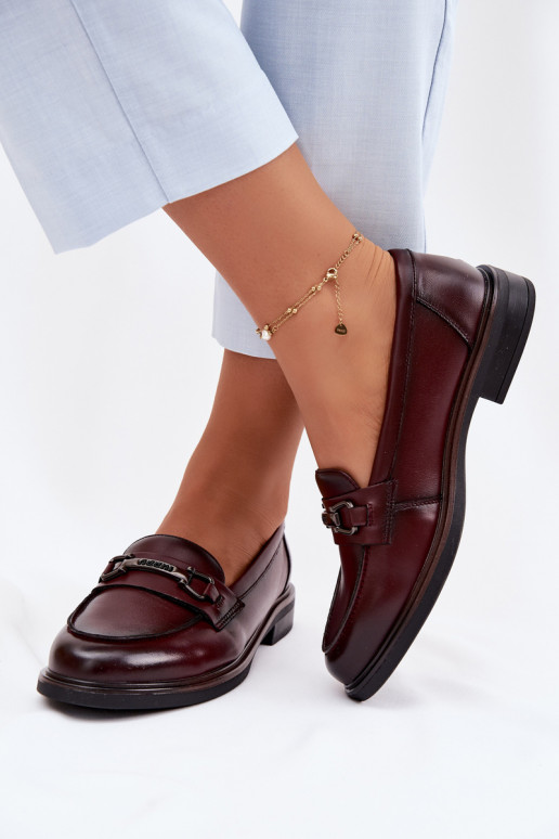 Pelle mocassini da donna Vinceza 39983 colore marrone