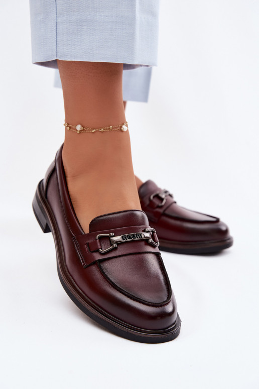 Pelle mocassini da donna Vinceza 39983 colore marrone