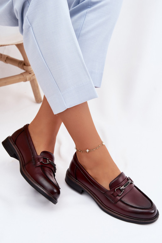 Pelle mocassini da donna Vinceza 39983 colore marrone