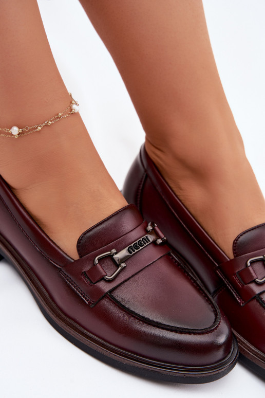 Pelle mocassini da donna Vinceza 39983 colore marrone