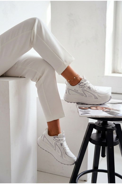 scarpe da ginnastica Scarpe modello sneakers Femminile Big Star TT274325 HI-POLY SYSTEM Colore bianco