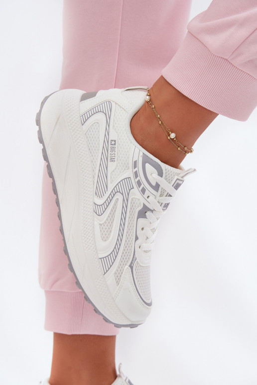 scarpe da ginnastica Scarpe modello sneakers Femminile Big Star TT274325 HI-POLY SYSTEM Colore bianco