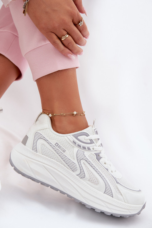 scarpe da ginnastica Scarpe modello sneakers Femminile Big Star TT274325 HI-POLY SYSTEM Colore bianco