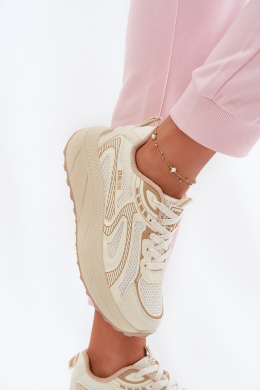 scarpe da ginnastica Scarpe modello sneakers Femminile Big Star TT274326 HI-POLY SYSTEM beige