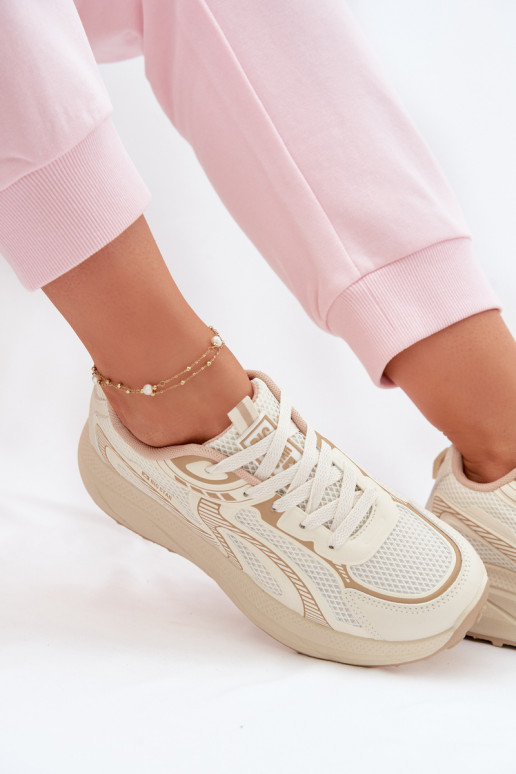 scarpe da ginnastica Scarpe modello sneakers Femminile Big Star TT274326 HI-POLY SYSTEM beige