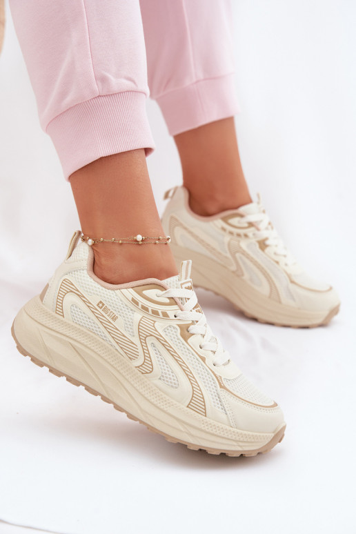 scarpe da ginnastica Scarpe modello sneakers Femminile Big Star TT274326 HI-POLY SYSTEM beige