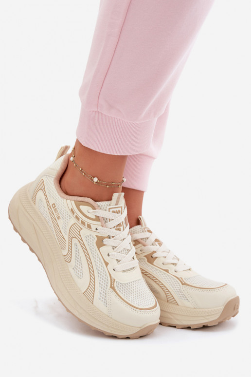 scarpe da ginnastica Scarpe modello sneakers Femminile Big Star TT274326 HI-POLY SYSTEM beige