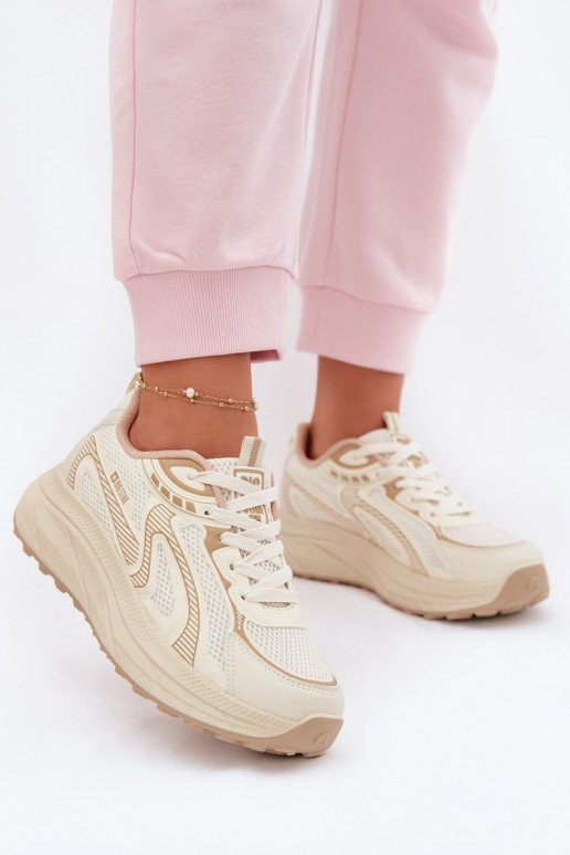 scarpe da ginnastica Scarpe modello sneakers Femminile Big Star TT274326 HI-POLY SYSTEM beige