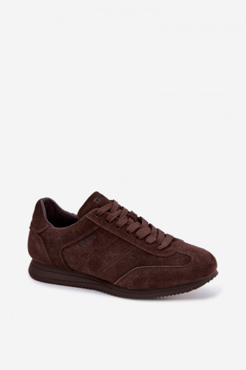 Scarpe modello sneakersAbilitatoturalnego dalla pelle scamosciatau Big Star TT274226 CzekoladoAe 2