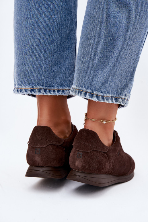 Scarpe modello sneakersAbilitatoturalnego dalla pelle scamosciatau Big Star TT274226 CzekoladoAe