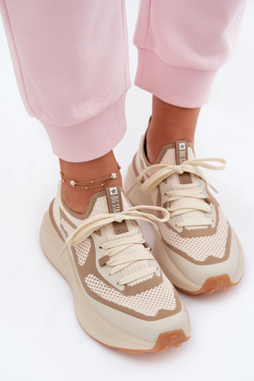 scarpe da ginnastica Femminile Big Star TT274571 HI-POLY SYSTEM beige
