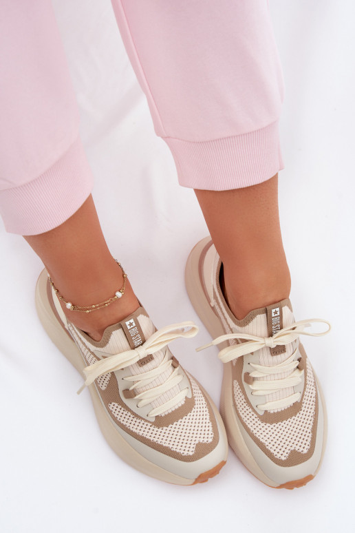 scarpe da ginnastica Femminile Big Star TT274571 HI-POLY SYSTEM beige