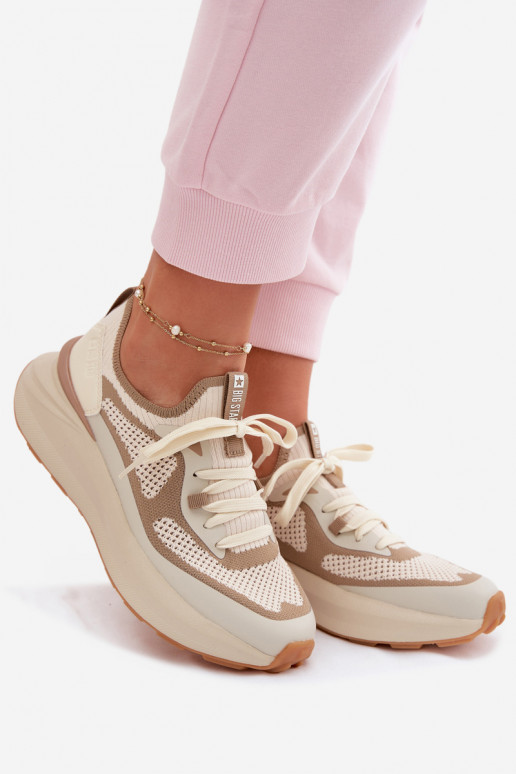 scarpe da ginnastica Femminile Big Star TT274571 HI-POLY SYSTEM beige