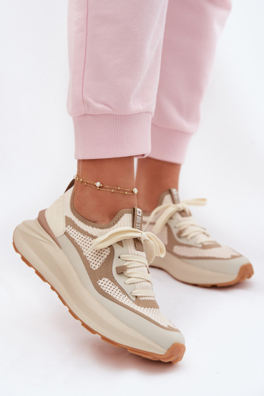 scarpe da ginnastica Femminile Big Star TT274571 HI-POLY SYSTEM beige