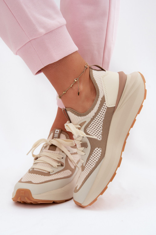 scarpe da ginnastica Femminile Big Star TT274571 HI-POLY SYSTEM beige